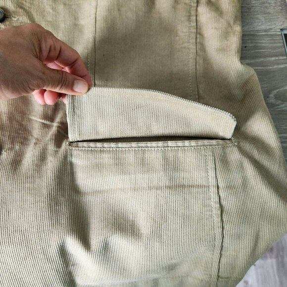 Izod Mens XL Corduroy Blazer Jacket Cedarwood Khaki Tan New With Tags - Picture 14 of 16